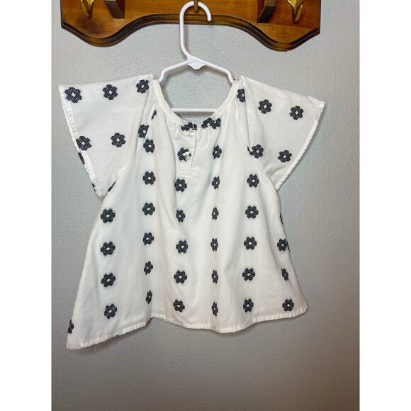 Rachel Zoe Embroidered Floral White Blouse Size 6 - Picture 3 of 6